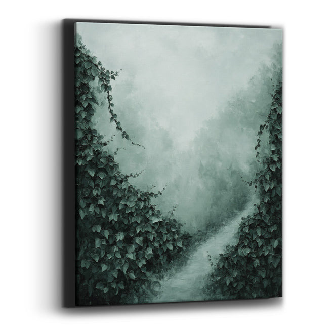 Misty Ivy Garden Path Landscape Canvas Wall Art