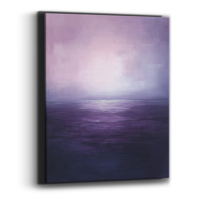 Violet Haze Seascape Abstract Canvas Wall Art
