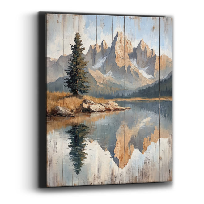 Jagged Spires Boulder Shore Landscape Canvas Wall Art