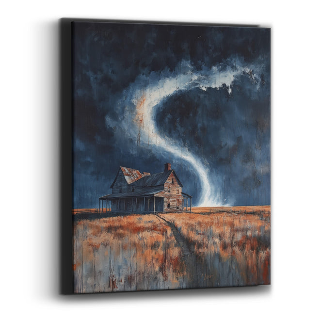 Porch Farmhouse Cyclone Dripping Painterly Canvas Wall Art