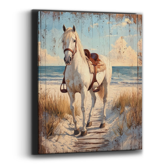 Facing White Horse Boardwalk Trail Canvas Wall Art