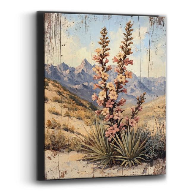 Blooming Yucca Desert Western Canvas Wall Art