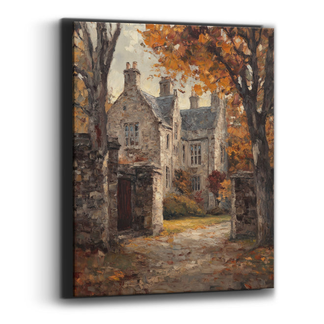 Gabled Manor Gateway Classic Canvas Wall Art