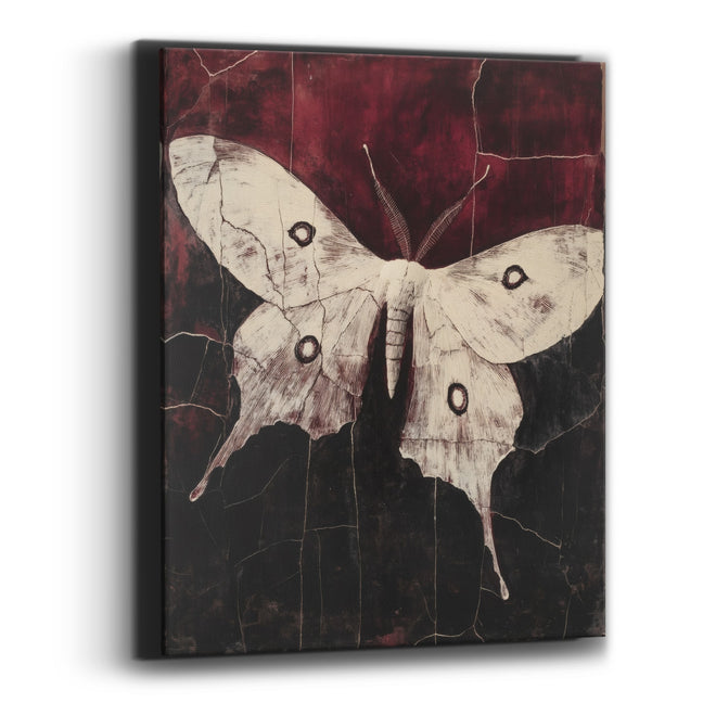 Cream Luna Moth Dark Academia Canvas Wall Art