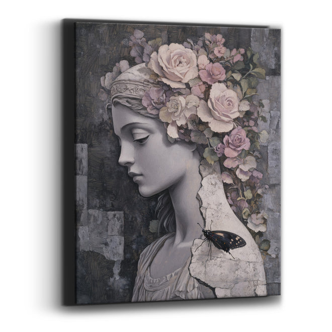 Pale Rose Marble Maiden Classical Canvas Wall Art