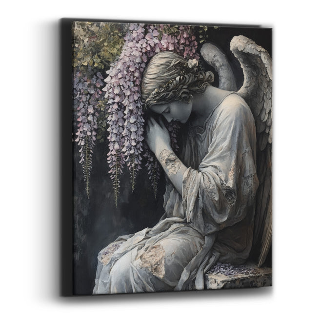 Weeping Angel Wisteria Dark Academia Canvas Wall Art