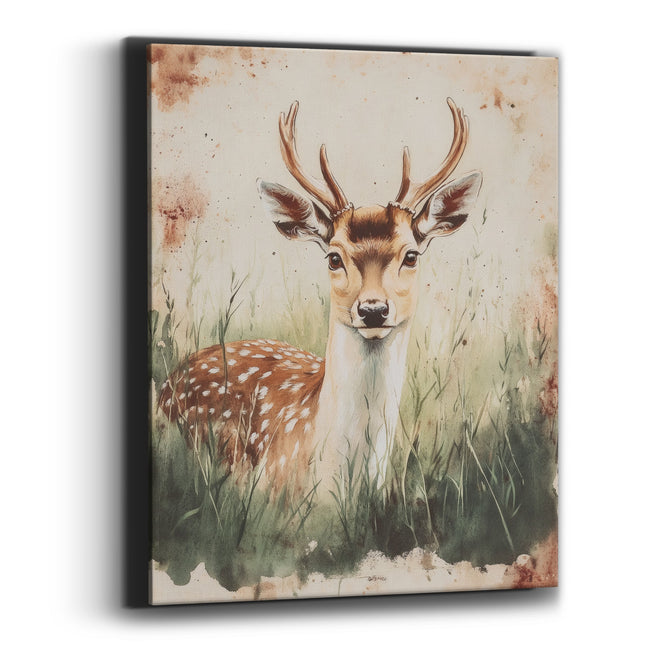 Frontal Fallow Buck Classic Canvas Wall Art