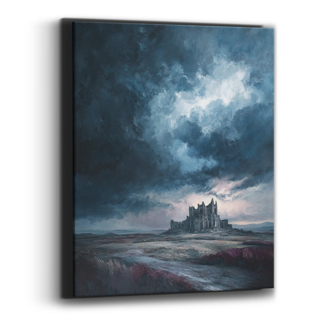 Distant Abbey Heath Moody Canvas Wall Art