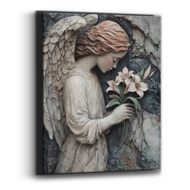 Copper Haired Angel Cliffside Moody Canvas Wall Art