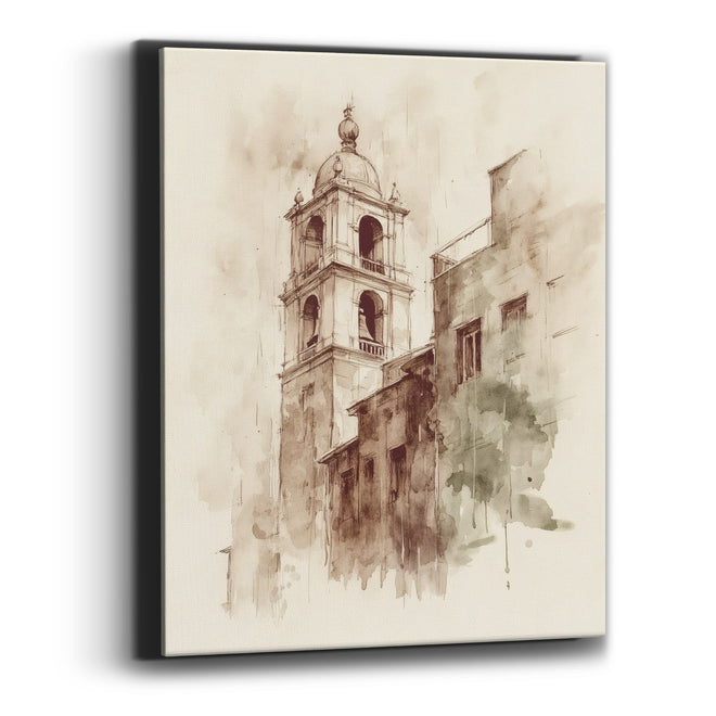 Domed Belfry Rooftops Classic Canvas Wall Art