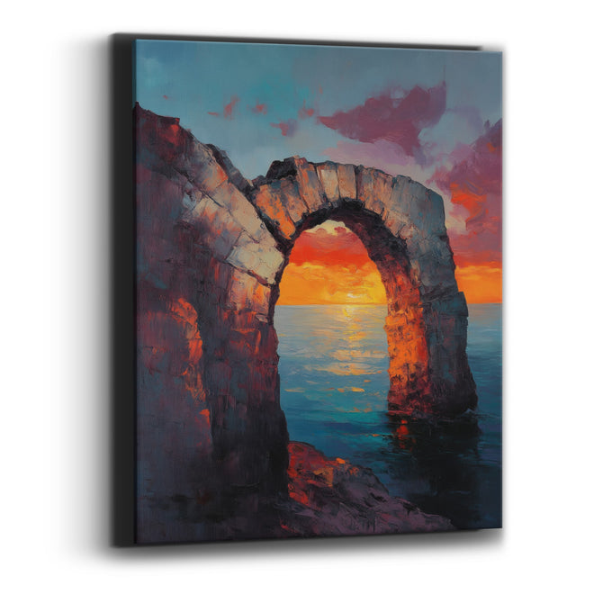 Low Stone Arch Horizon Glow Classic Canvas Wall Art