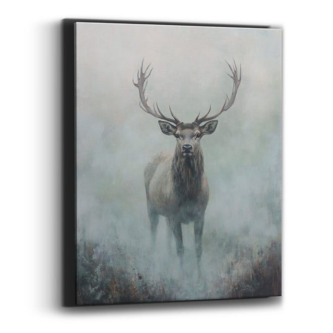 Full Body Fog Stag Modern Canvas Wall Art