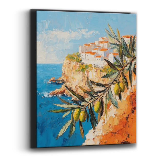 Olive Branch Seaside Village Coastal Canvas Wall Art