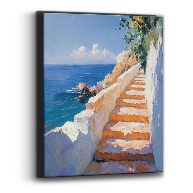 Terracotta Stairs Seaward Coastal Canvas Wall Art