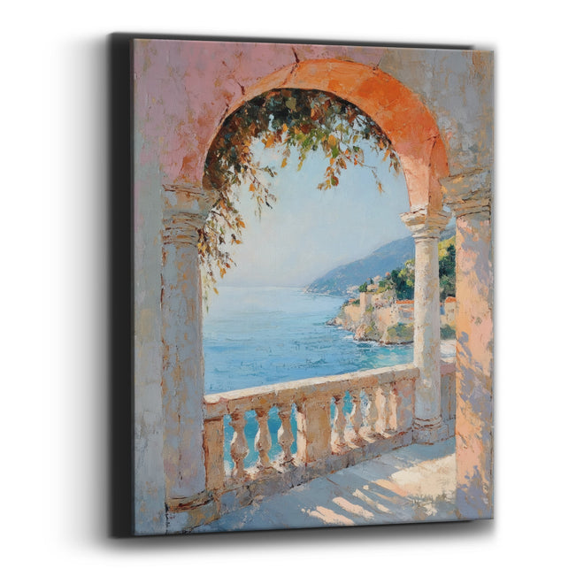 Coastal Arch Terrace Seascape Canvas Wall Art