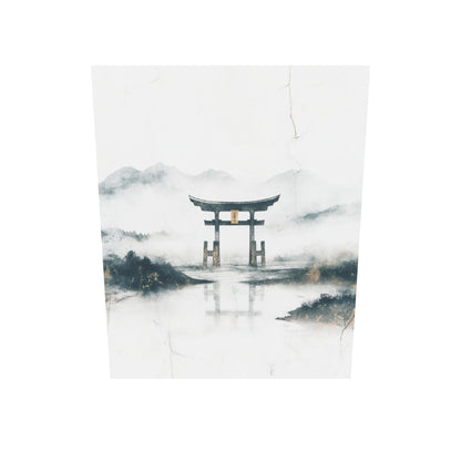 Japanese Torii Gate Misty Mountain Japandi – Framed Art Print