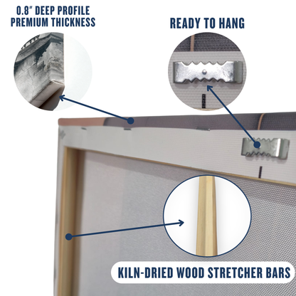 Mediterranean Olive Branch Cracked Fresco Canvas Wall Art — Ready to Hang